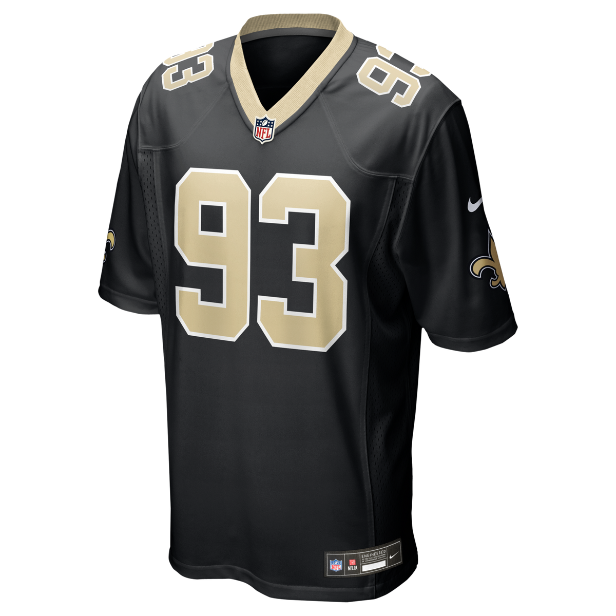 New Orleans Saints Nathan Shepherd Black Game Football Jersey