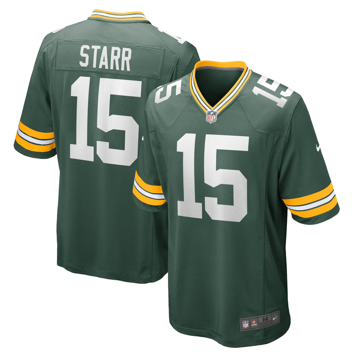 Green Bay Packers Bart Starr Green Retired Player Game Football Jersey