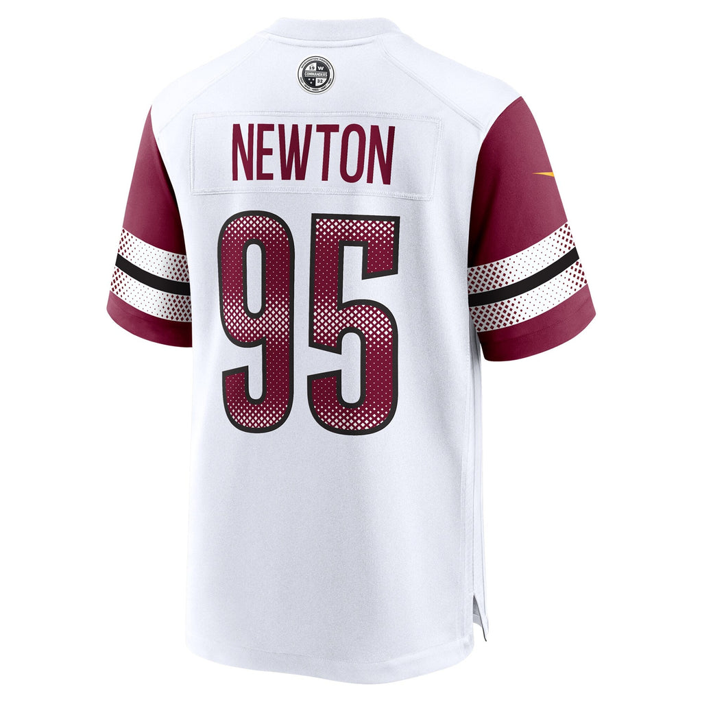 Washington Commanders Jer'Zhan Newton White Game Football Jersey
