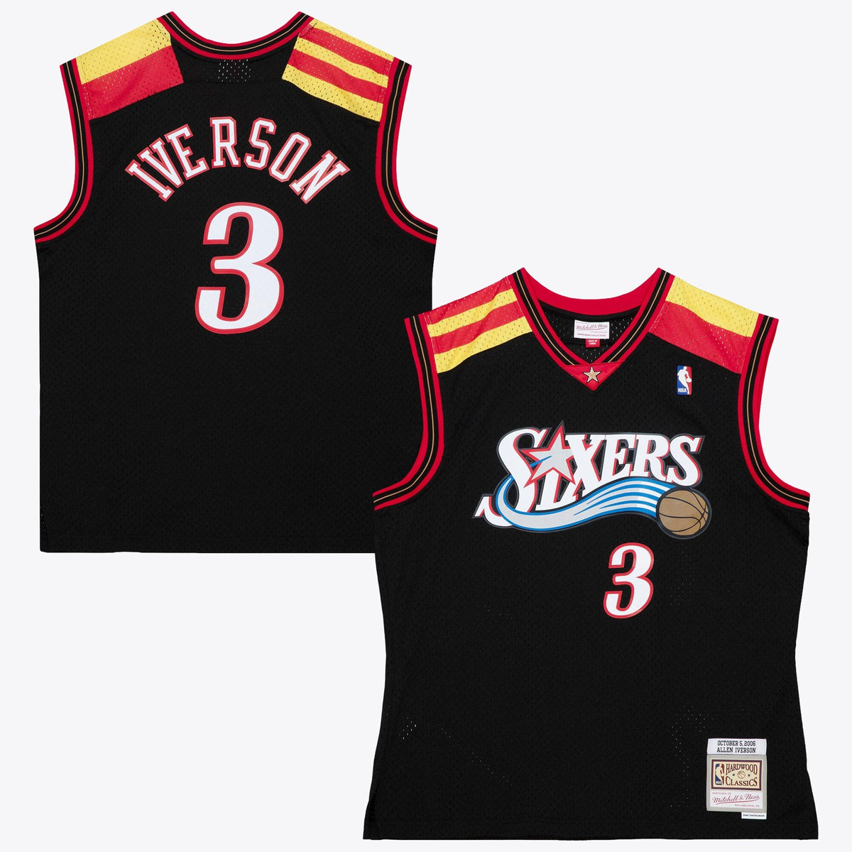 Philadelphia 76ers Allen Iverson 2006 Alternate Spain Jersey - Black