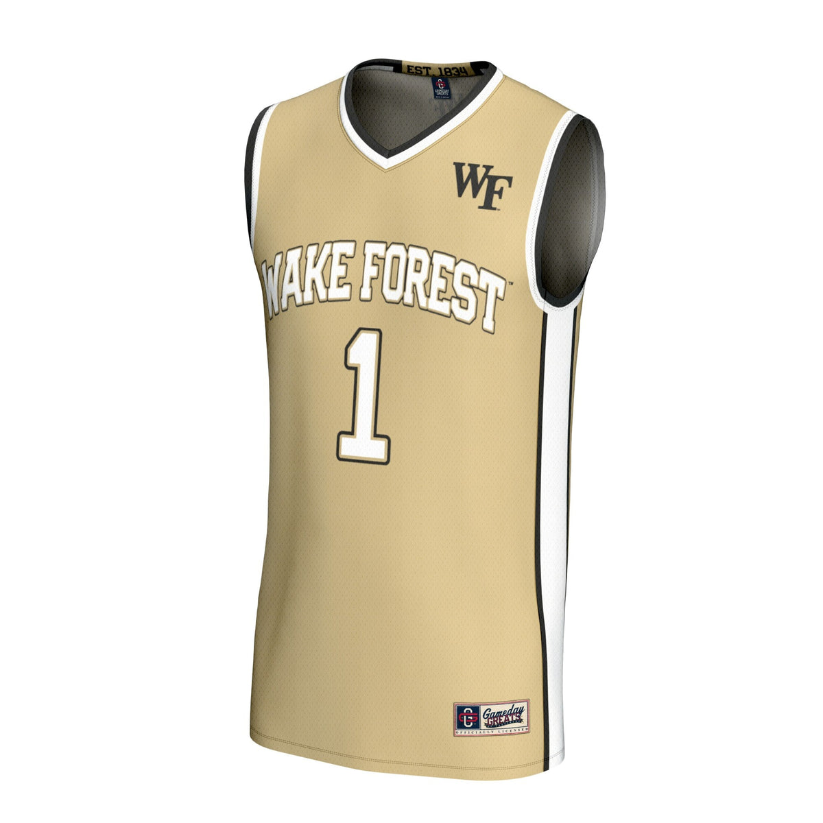 #1 Wake Forest Demon Deacons Lightweight Basketball Fashion Jersey - Gold