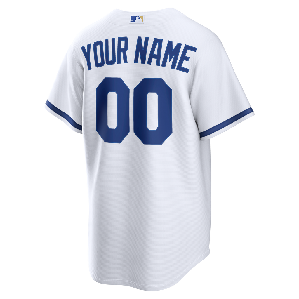 Kansas City Royals White Home Replica Custom Baseball Jersey