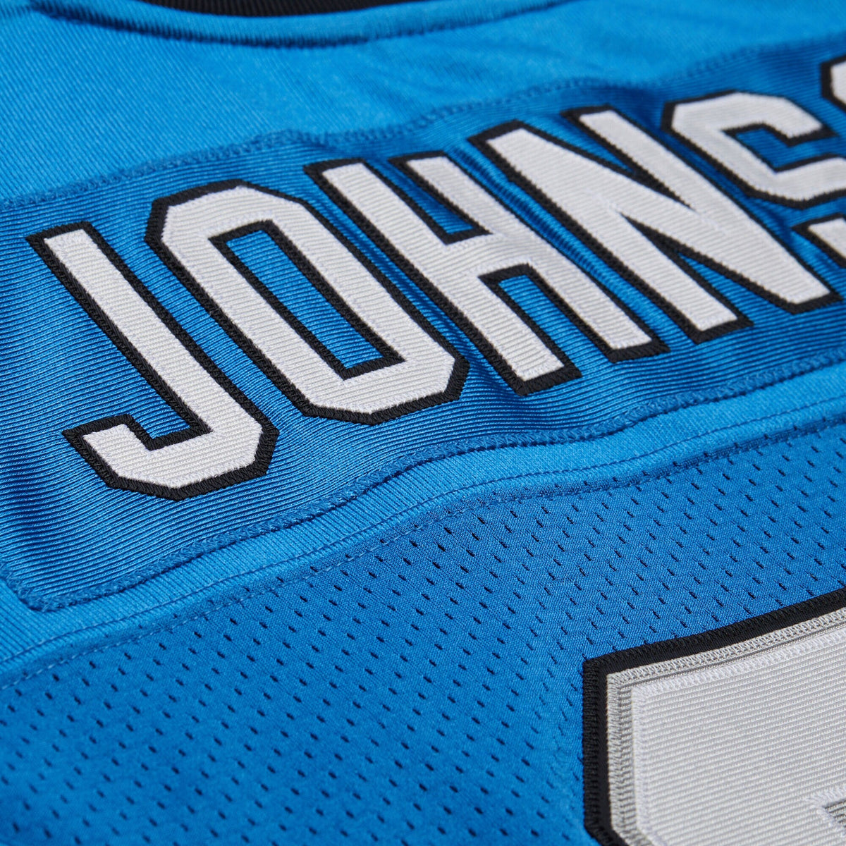 Detroit Lions Calvin Johnson Blue 2007 Throwback Retired Player Football Jersey