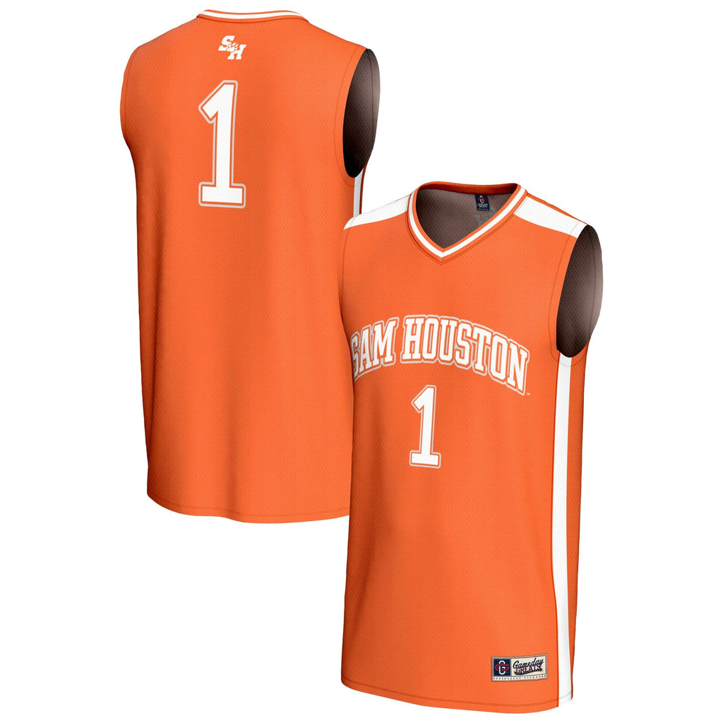 #1 Sam Houston State Bearkats Lightweight Collegiate Basketball Fashion Jersey - Orange