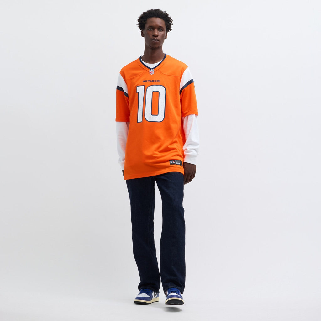 Denver Broncos Bo Nix Orange Player Game Football Jersey