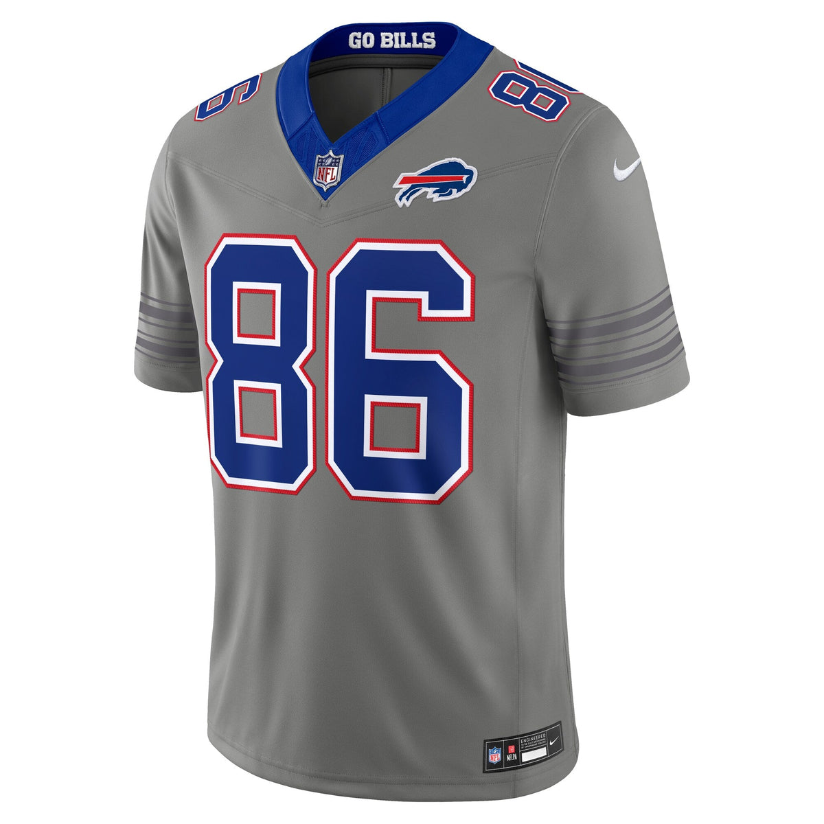 Buffalo Bills Dalton Kincaid Gray Nickel City Vapor F.U.S.E. Stitched Limited Football Jersey