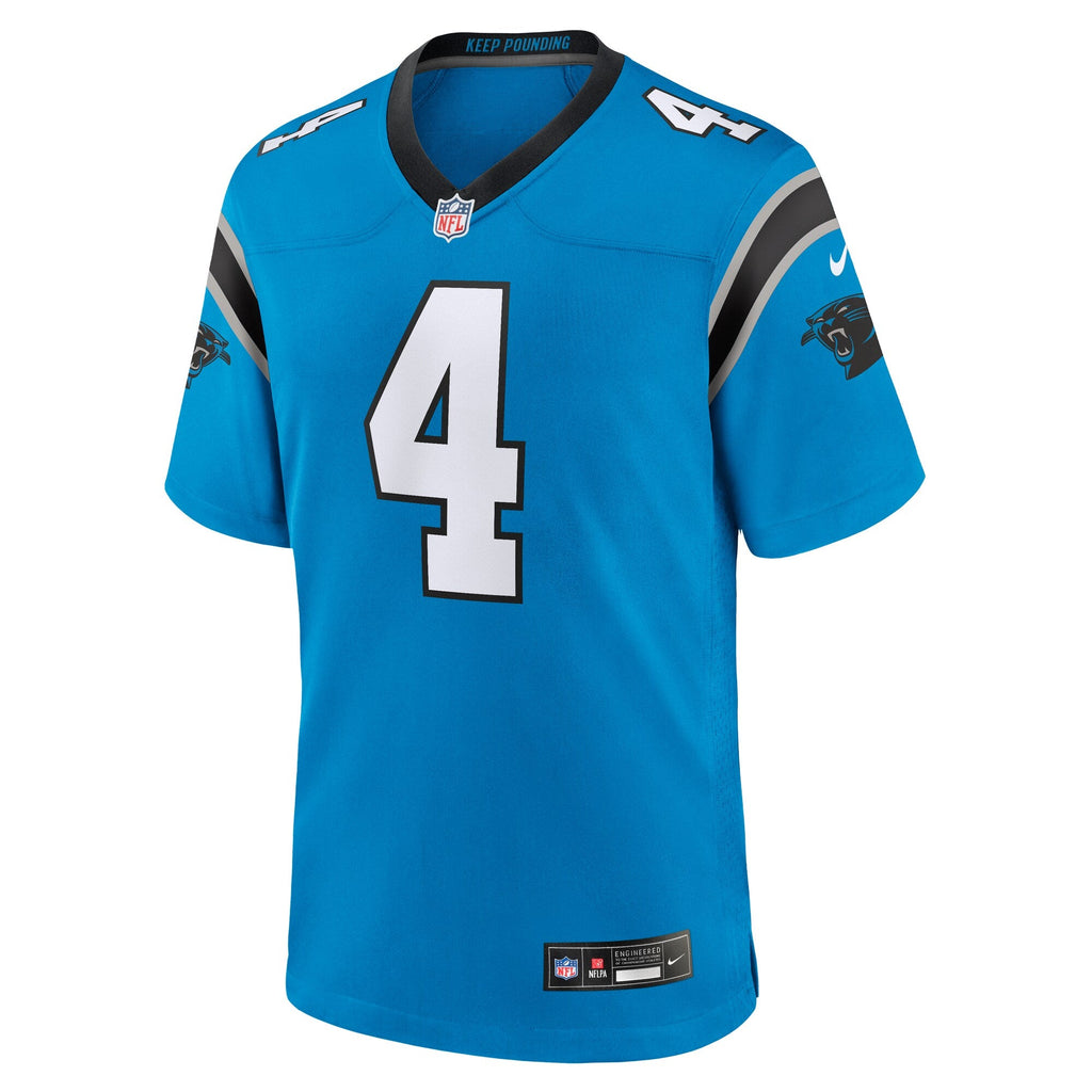 Carolina Panthers Tetairoa McMillan Blue Alternate Game Football Jersey