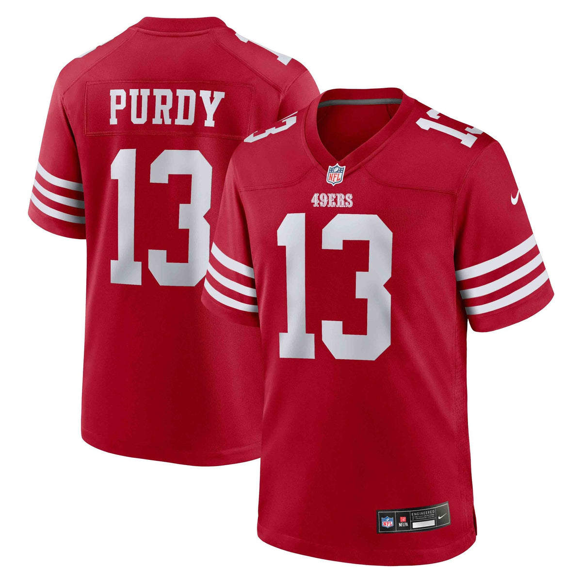 San Francisco 49ers Brock Purdy Scarlet Game Player Football Jersey