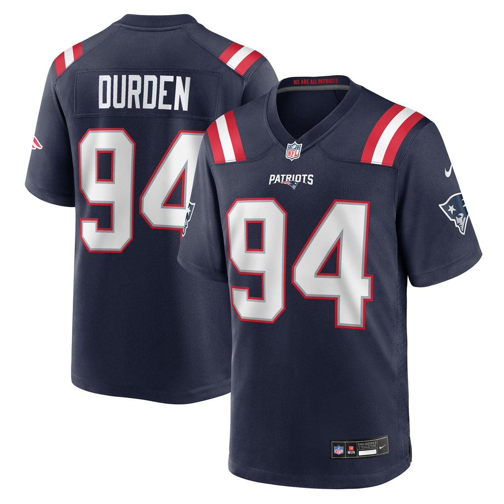 New England Patriots Cory Durden Navy Team Game Football Jersey