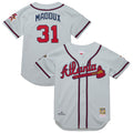 Atlanta Braves Greg Maddux Gray 1995 Throwback Baseball Jersey