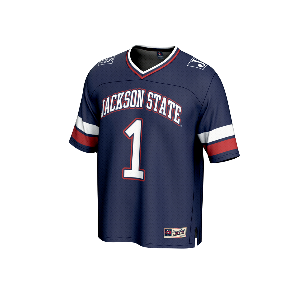 #1 Jackson State Tigers Collegiate Football Fashion Jersey - Royal
