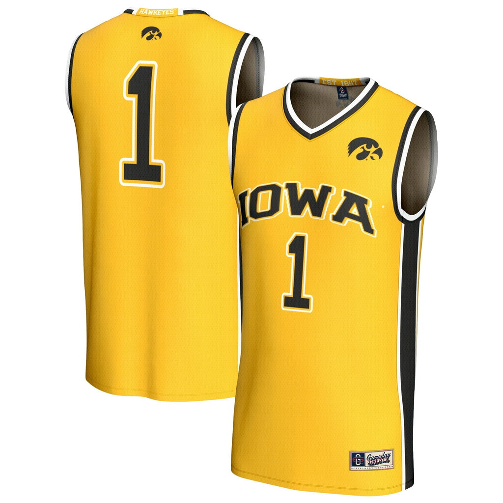 Iowa Hawkeyes Lightweight Collegiate Basketball Fashion Jersey - Gold