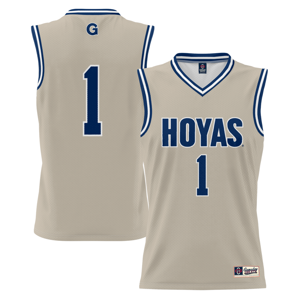 #1 Georgetown Hoyas Lightweight Basketball Jersey - Gray
