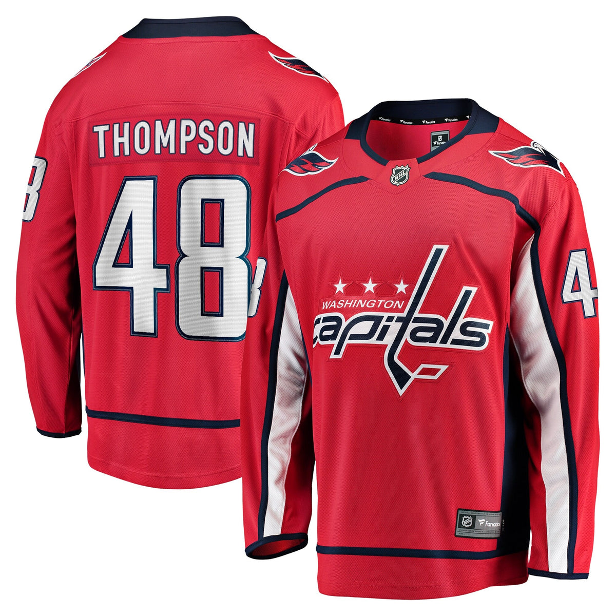 Washington Capitals Logan Thompson Red Home Premier Breakaway Player Hockey Jersey