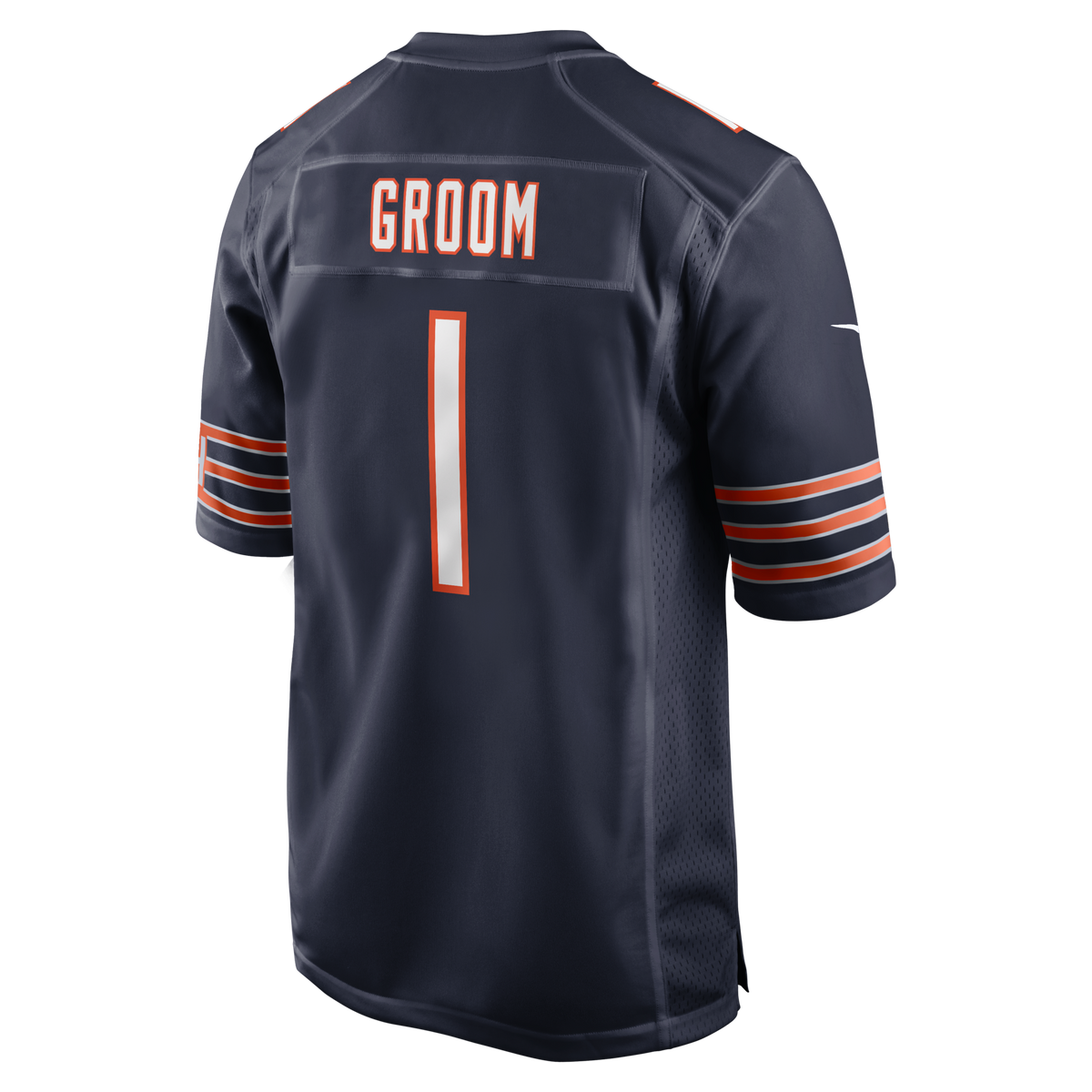 Chicago Bears Number 1 Groom Navy Game Football Jersey