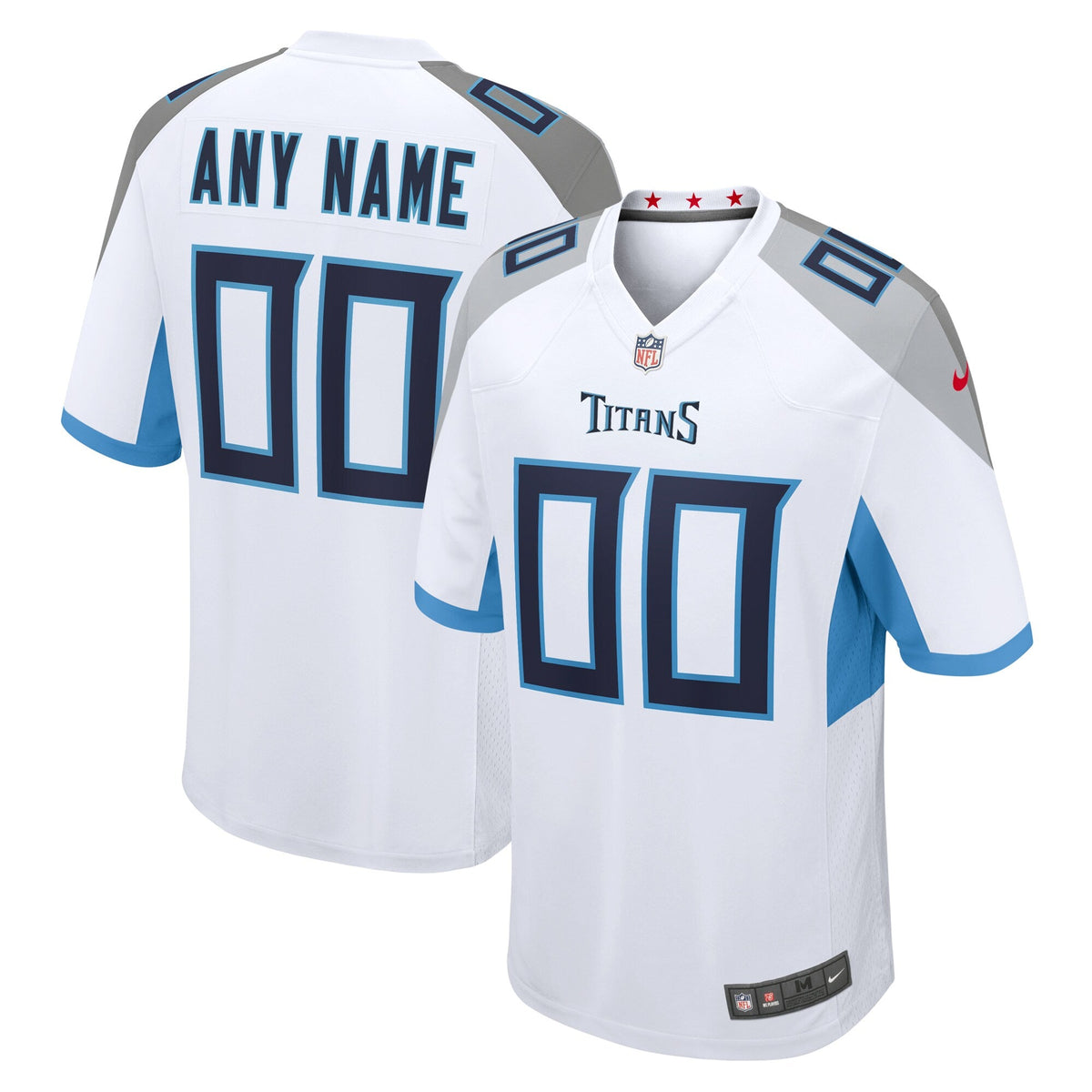 Tennessee Titans White Custom Game Football Jersey