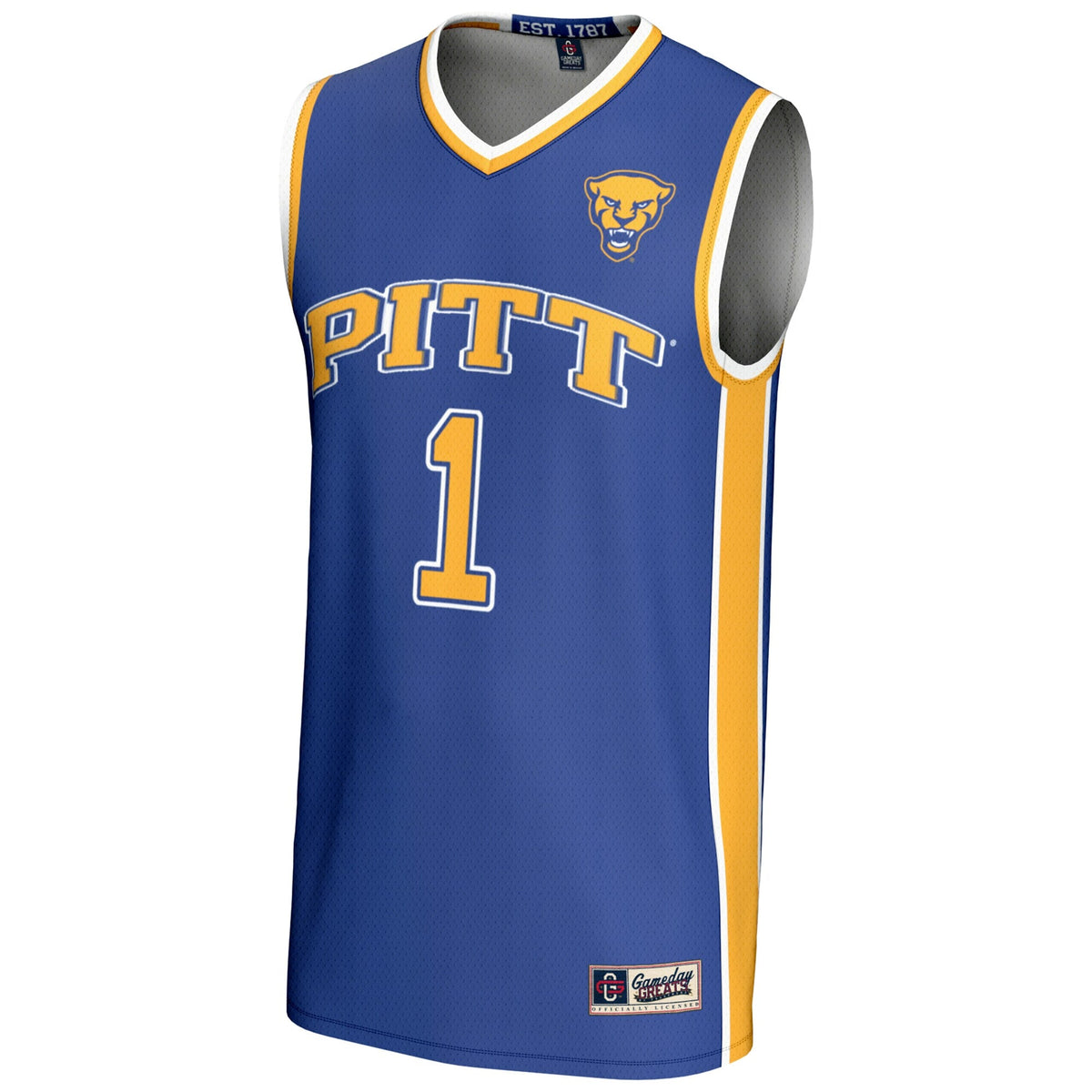 #1 Pitt Panthers Lightweight Basketball Jersey - Royal
