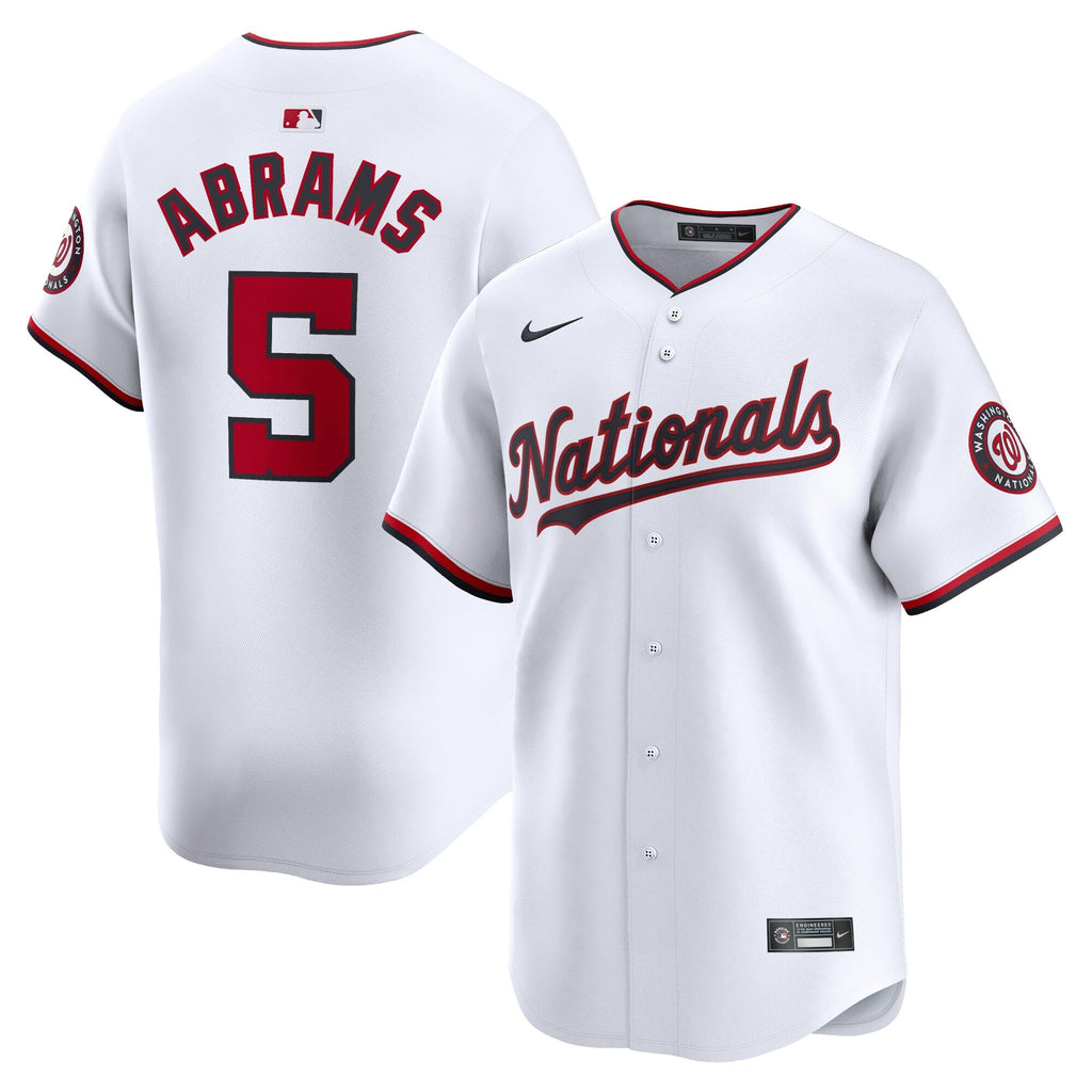 Washington Nationals CJ Abrams White Home Limited Player Baseball Jersey