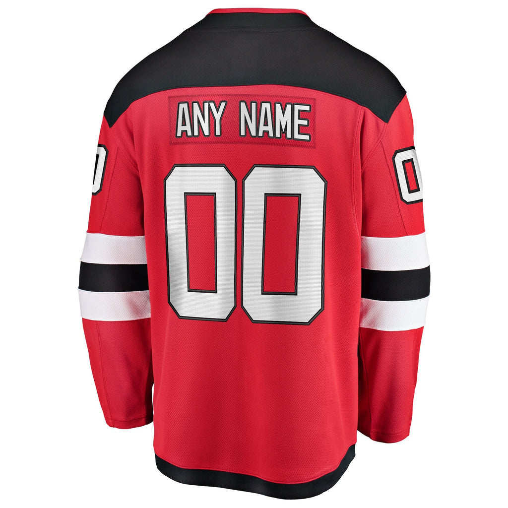 New Hockey Jersey Devils Red Home Breakaway Custom Jersey