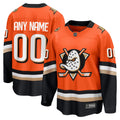 Anaheim Ducks Orange Home Breakaway Custom Hockey Jersey