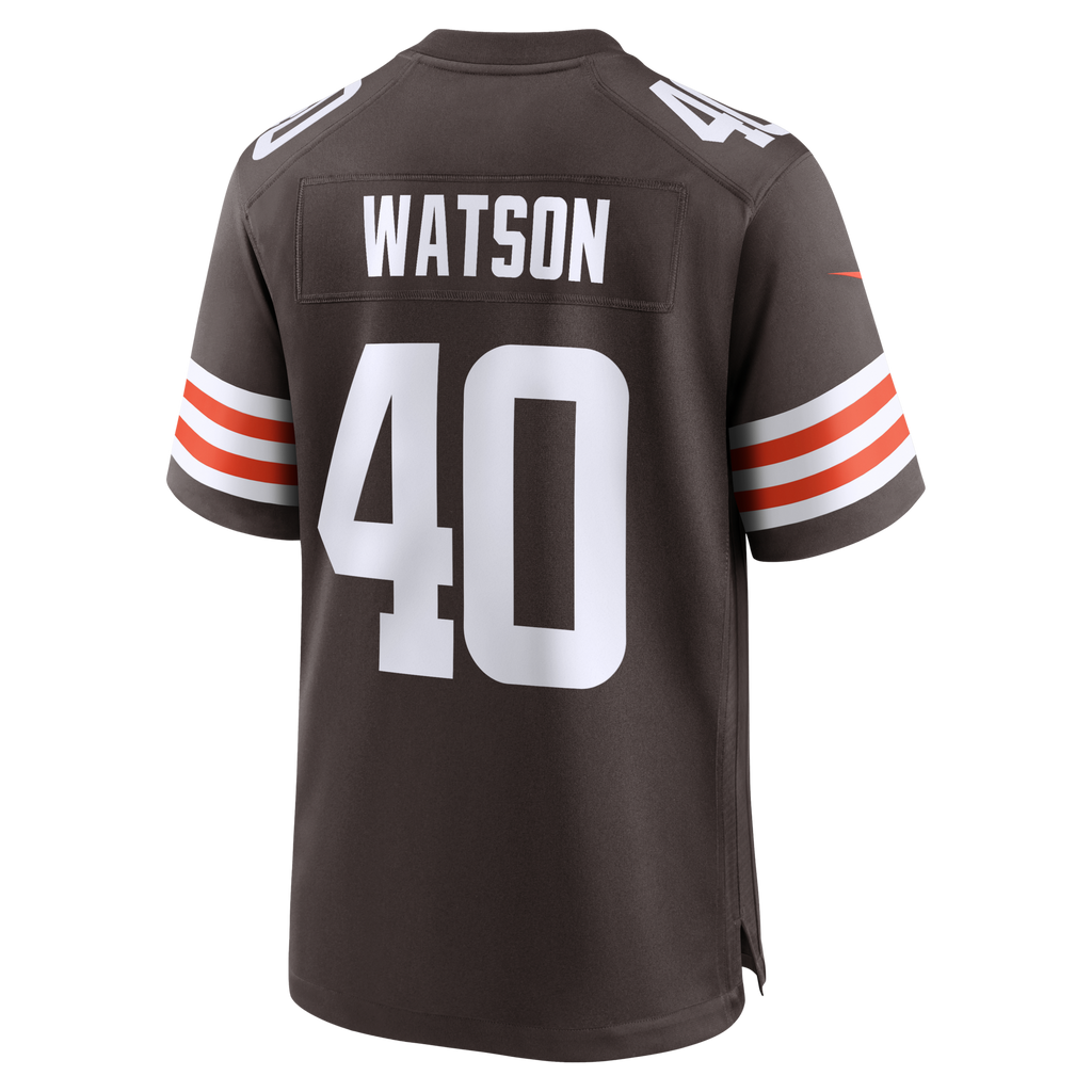Cleveland Browns Nathaniel Watson Brown Team Game Football Jersey