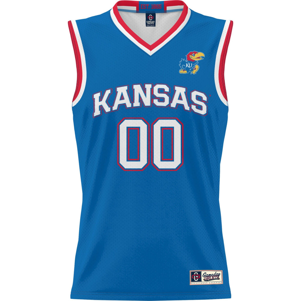 Kansas Jayhawks Lightweight NIL Pick-A-Player Basketball Jersey - Royal