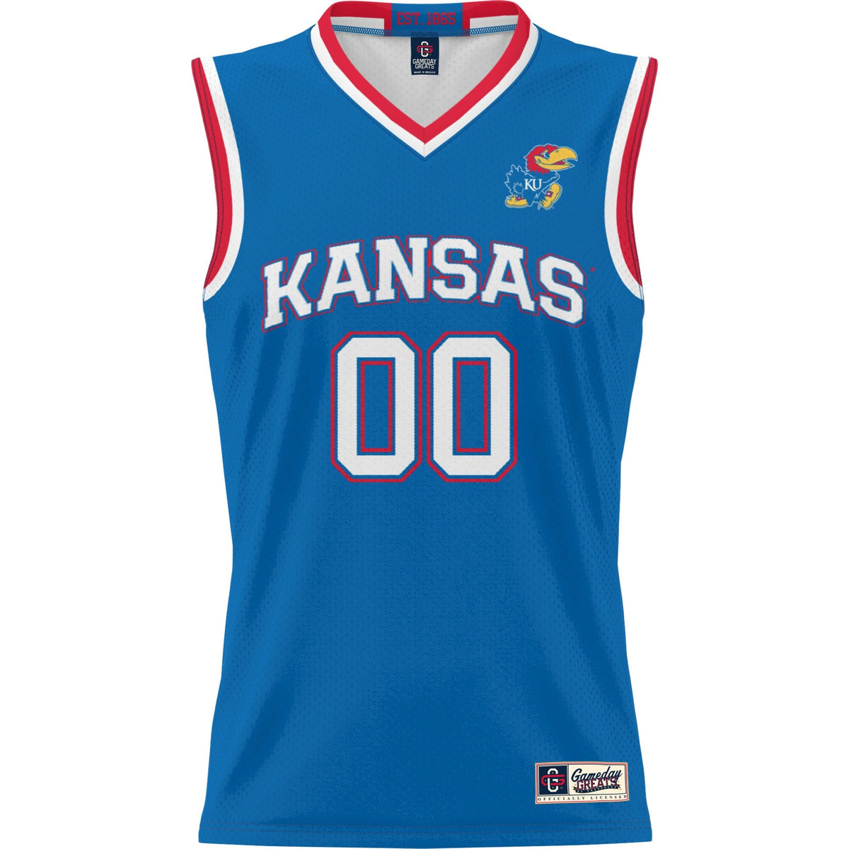 Kansas Jayhawks Lightweight NIL Pick-A-Player Basketball Jersey - Royal