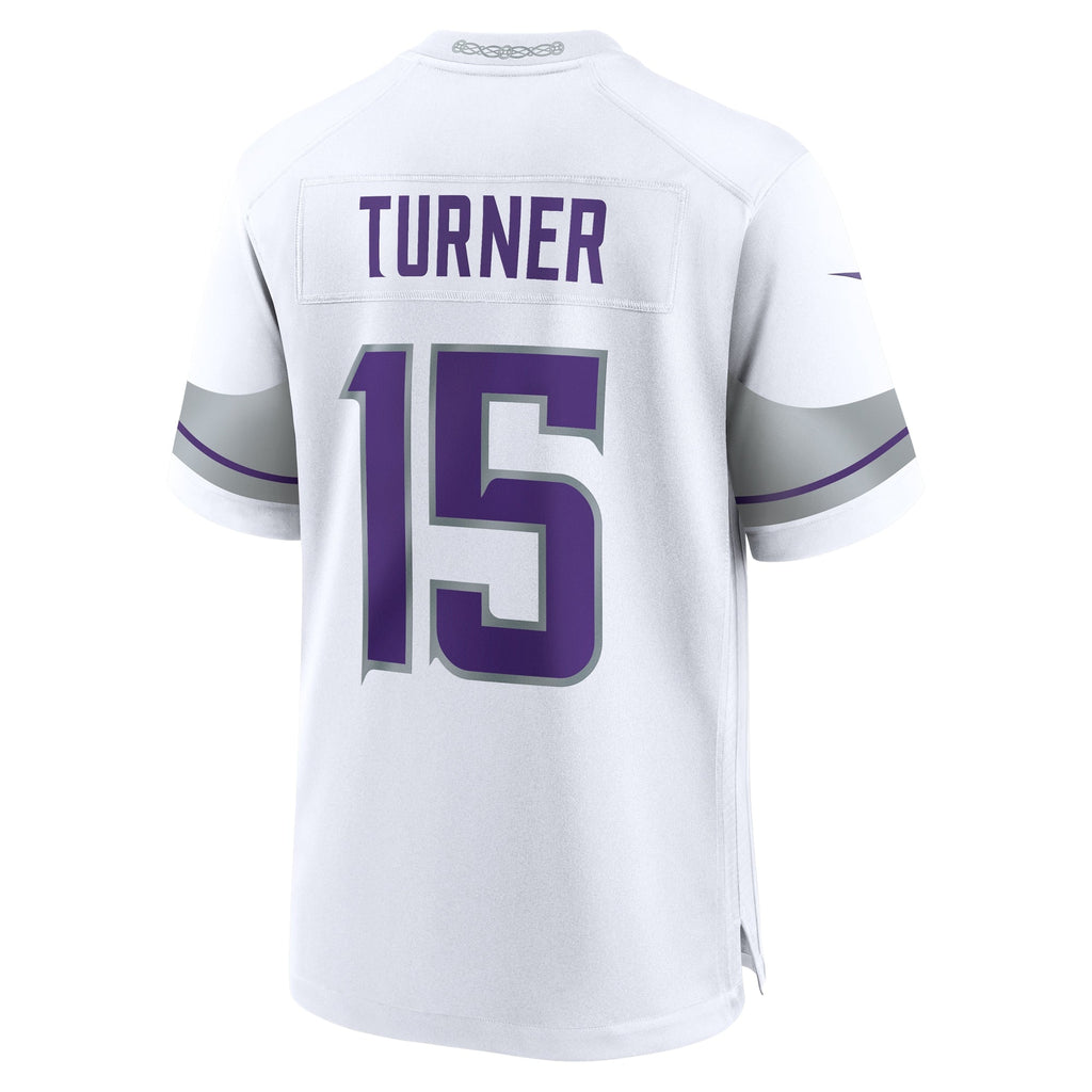 Minnesota Vikings Dallas Turner White Alternate Game Football Jersey