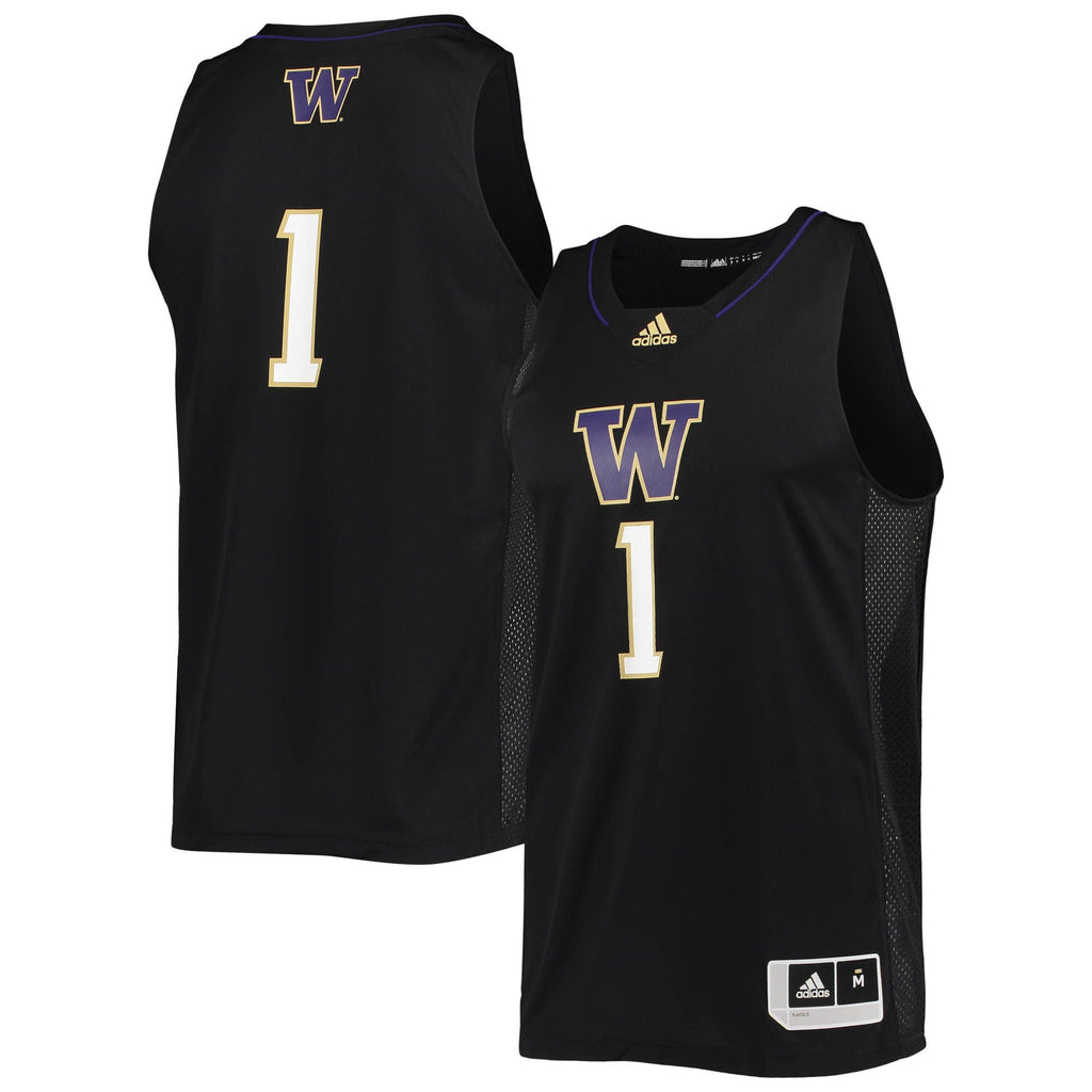 #1 Washington Huskies Swingman Basketball Jersey - Black