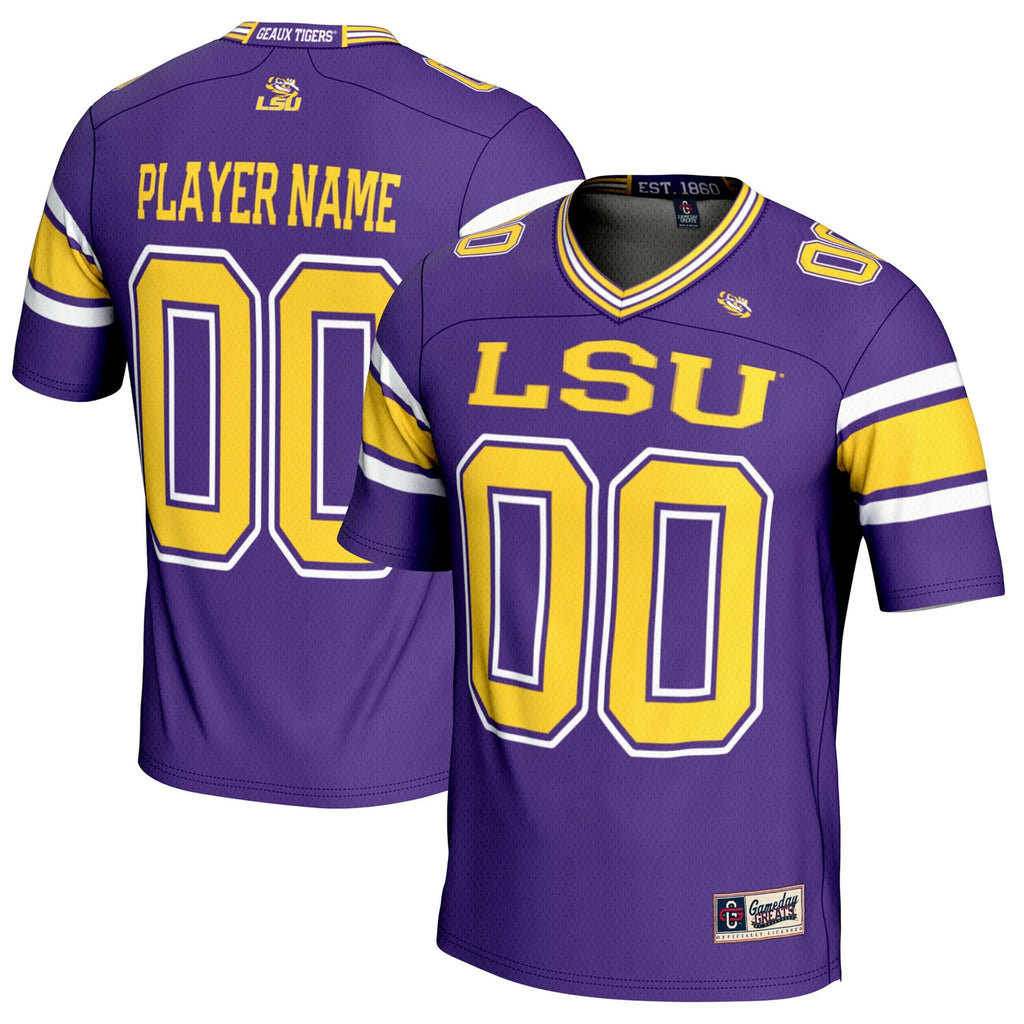 LSU Tigers NIL Pick-A-Player Football Jersey - Purple