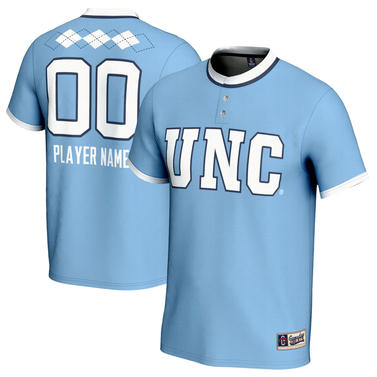 North Carolina Tar Heels NIL Pick-A-Player Lightweight Softball Jersey - Carolina Blue