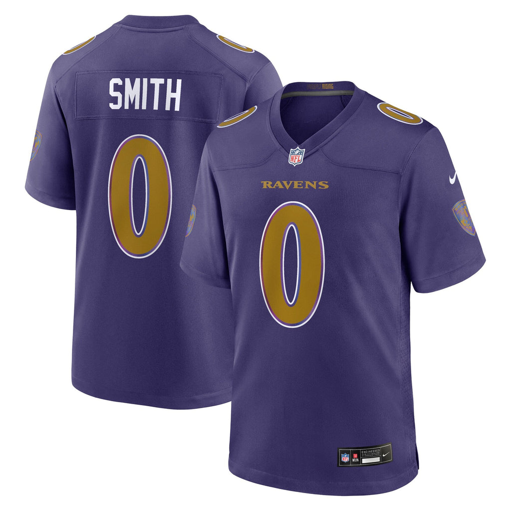 Baltimore Ravens Roquan Smith Purple Alternate Game Football Jersey