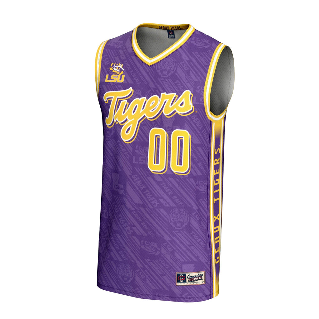 LSU Tigers NIL Pick-A-Player Basketball Highlight Print Lightweight Jersey - Purple