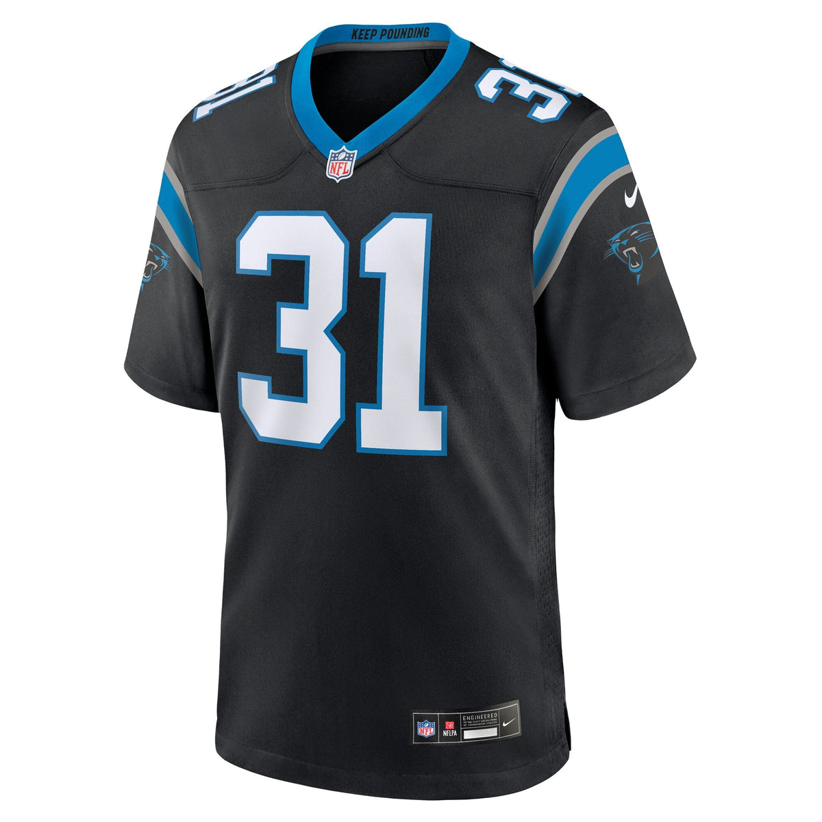 Carolina Panthers Corey Thornton Black Team Game Football Jersey
