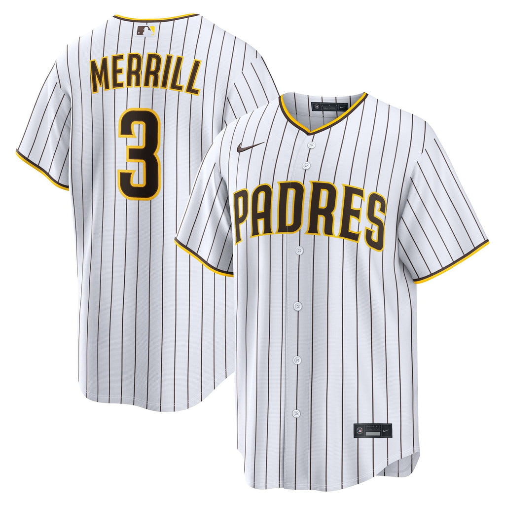San Diego Padres Jackson Merrill White Home Replica Player Baseball Jersey