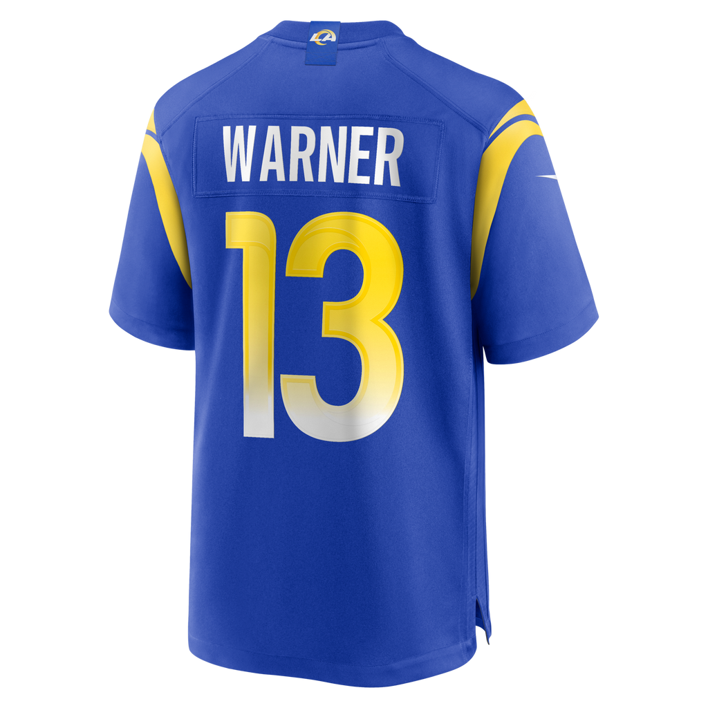 Los Angeles Rams Kurt Warner Royal Game Retired Player Football Jersey