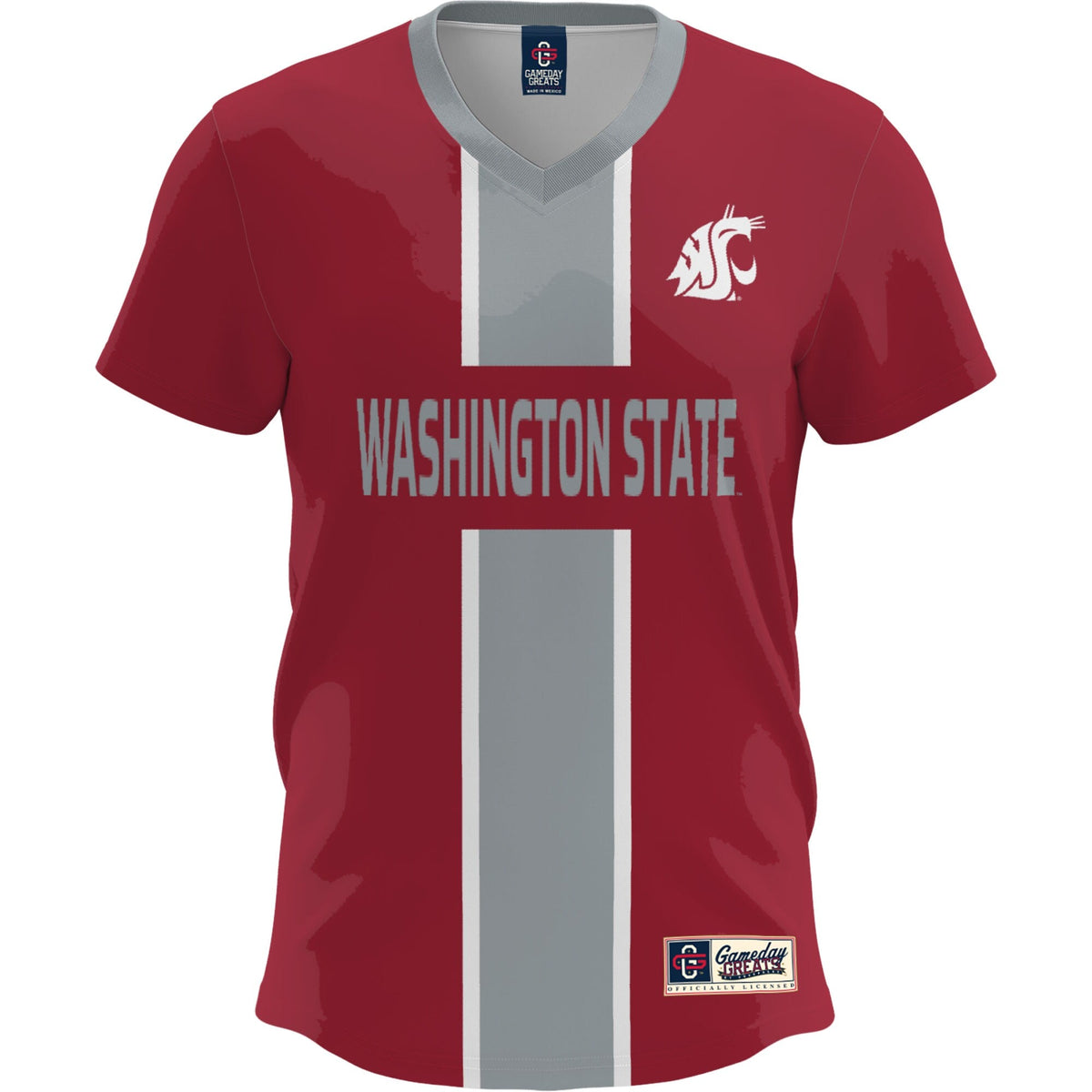 Washington State Cougars Lightweight Soccer Fashion Jersey - Crimson