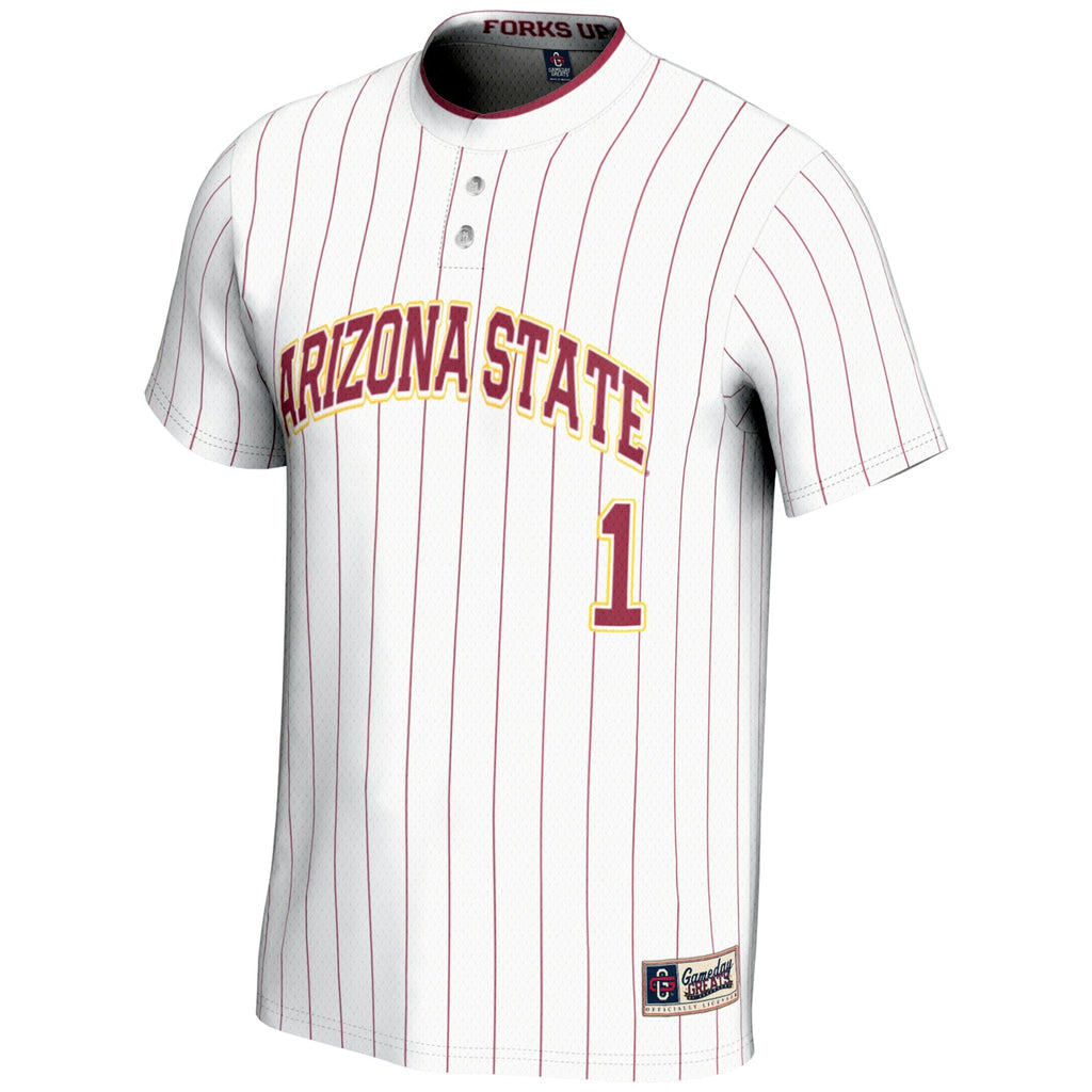 #1 White Arizona State Sun Devils Lightweight Softball Jersey