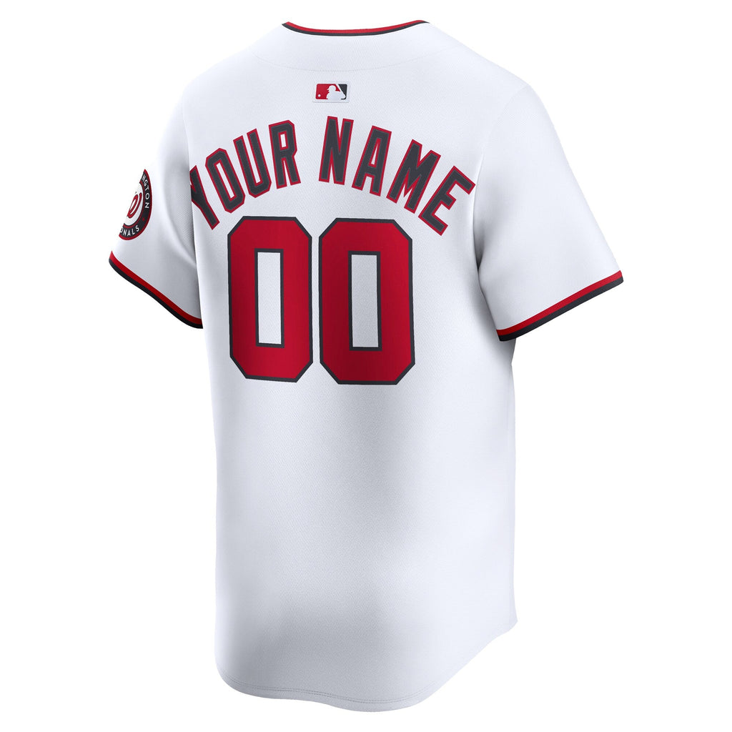 Washington Nationals White Home Limited Custom Baseball Jersey