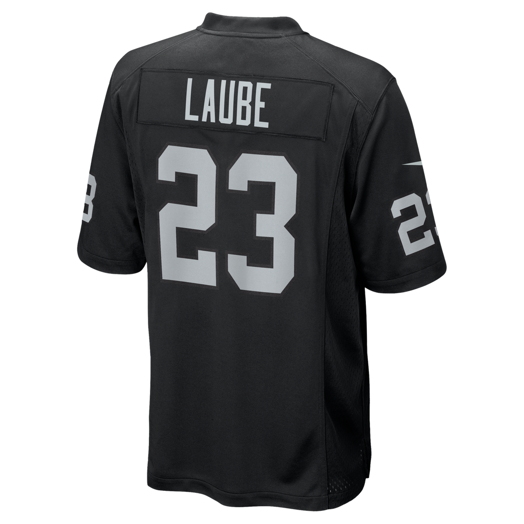Las Vegas Raiders Dylan Laube Black Team Game Football Jersey