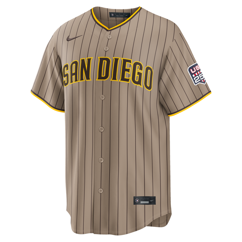 Fourth of July San Diego Padres Manny Machado Sand USA 250 Stadium Baseball Jersey
