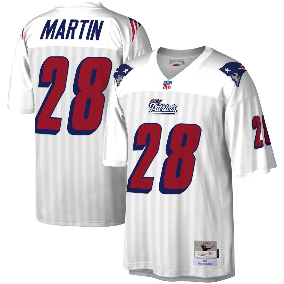 New England Patriots Curtis Martin White Legacy Replica Football Jersey