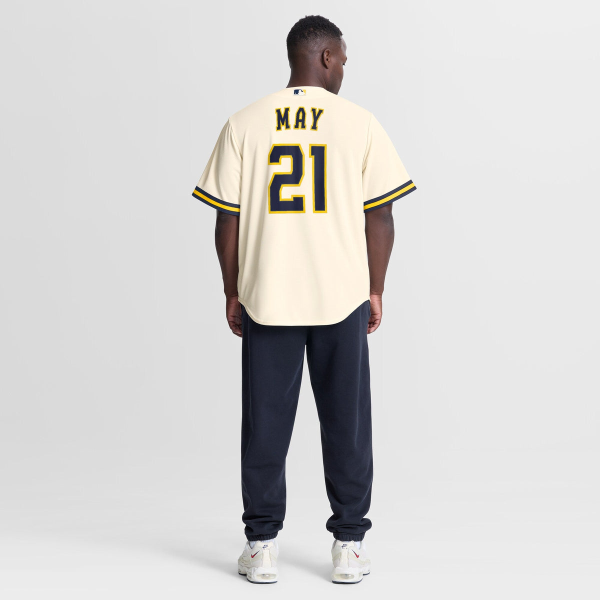 Milwaukee Brewers Dustin May Cream Home Replica Baseball Jersey