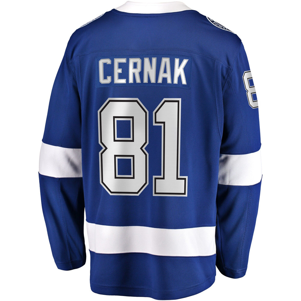 Tampa Bay Lightning Erik Cernak Blue Home Breakaway Player Hockey Jersey
