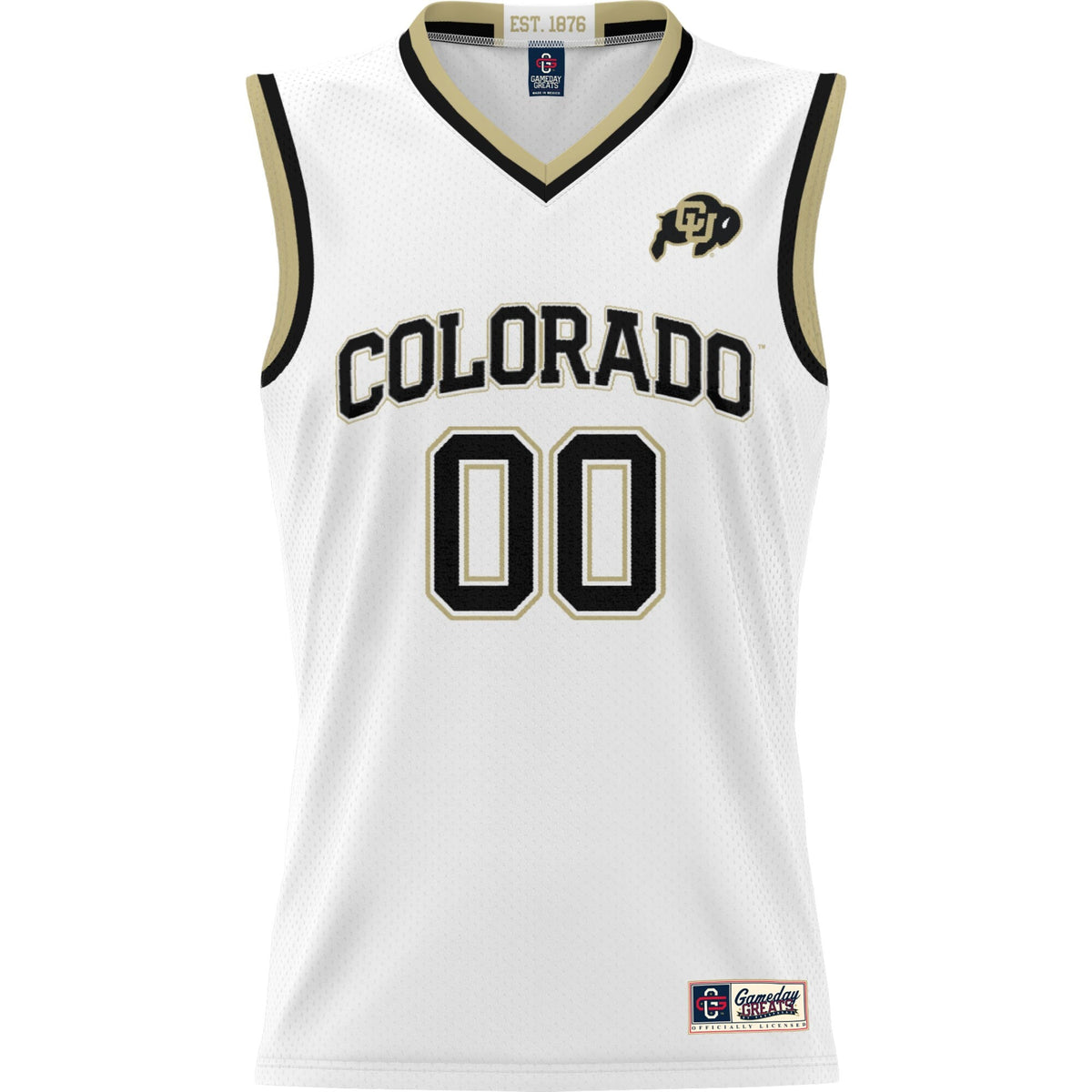 Colorado Buffaloes Lightweight NIL Pick-A-Player Basketball Jersey - White