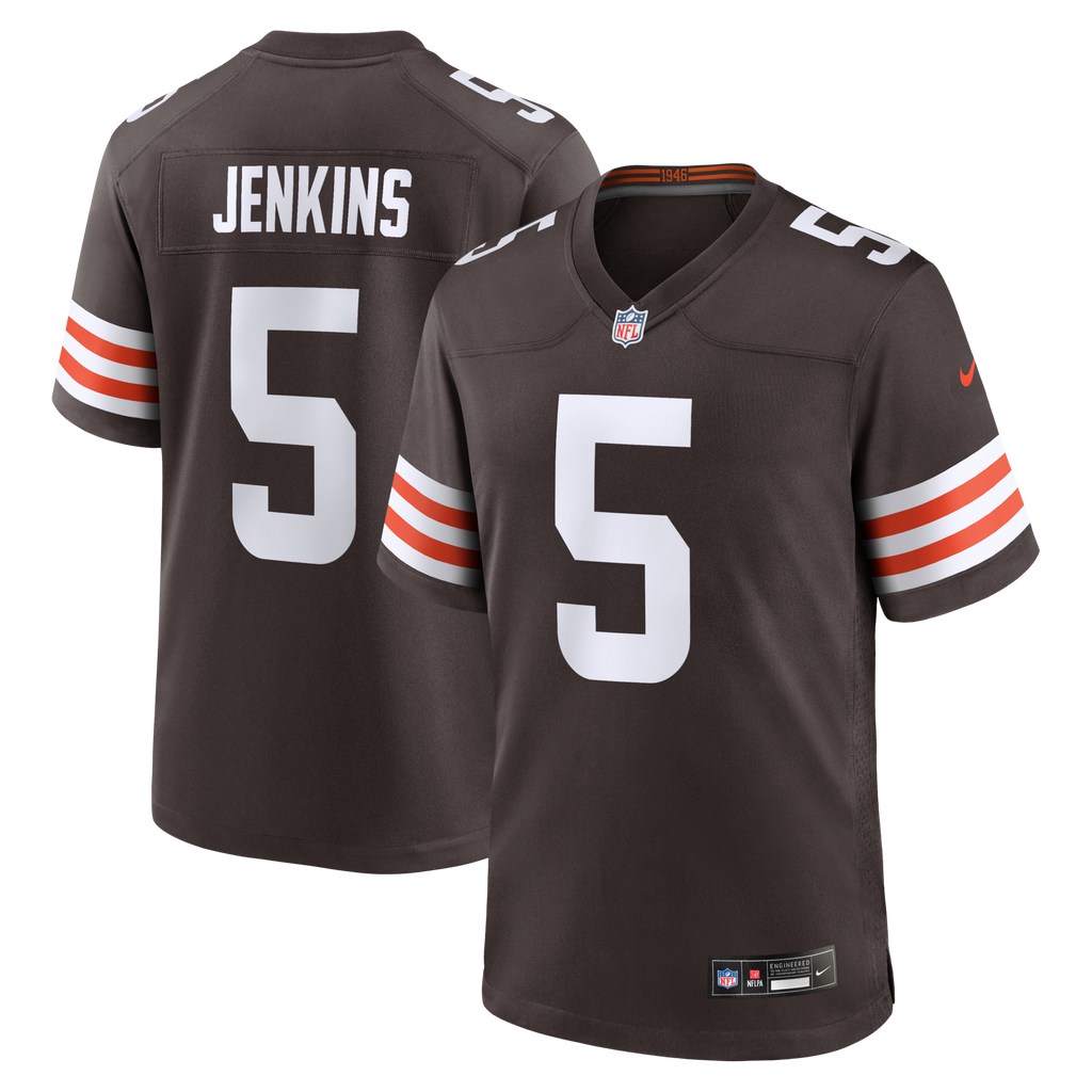 Cleveland Browns Rayshawn Jenkins Brown Team Game Football Jersey