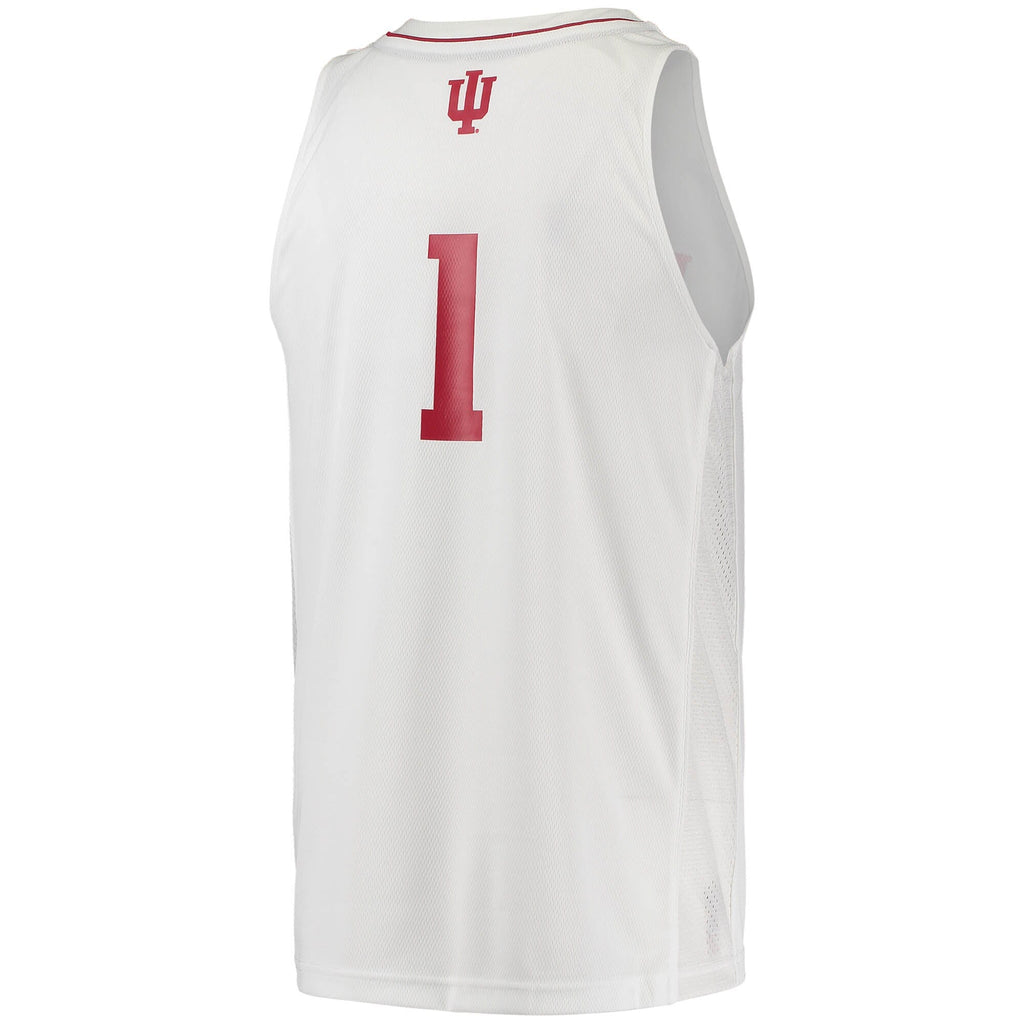#1 Indiana Hoosiers Swingman Team Basketball Jersey - White