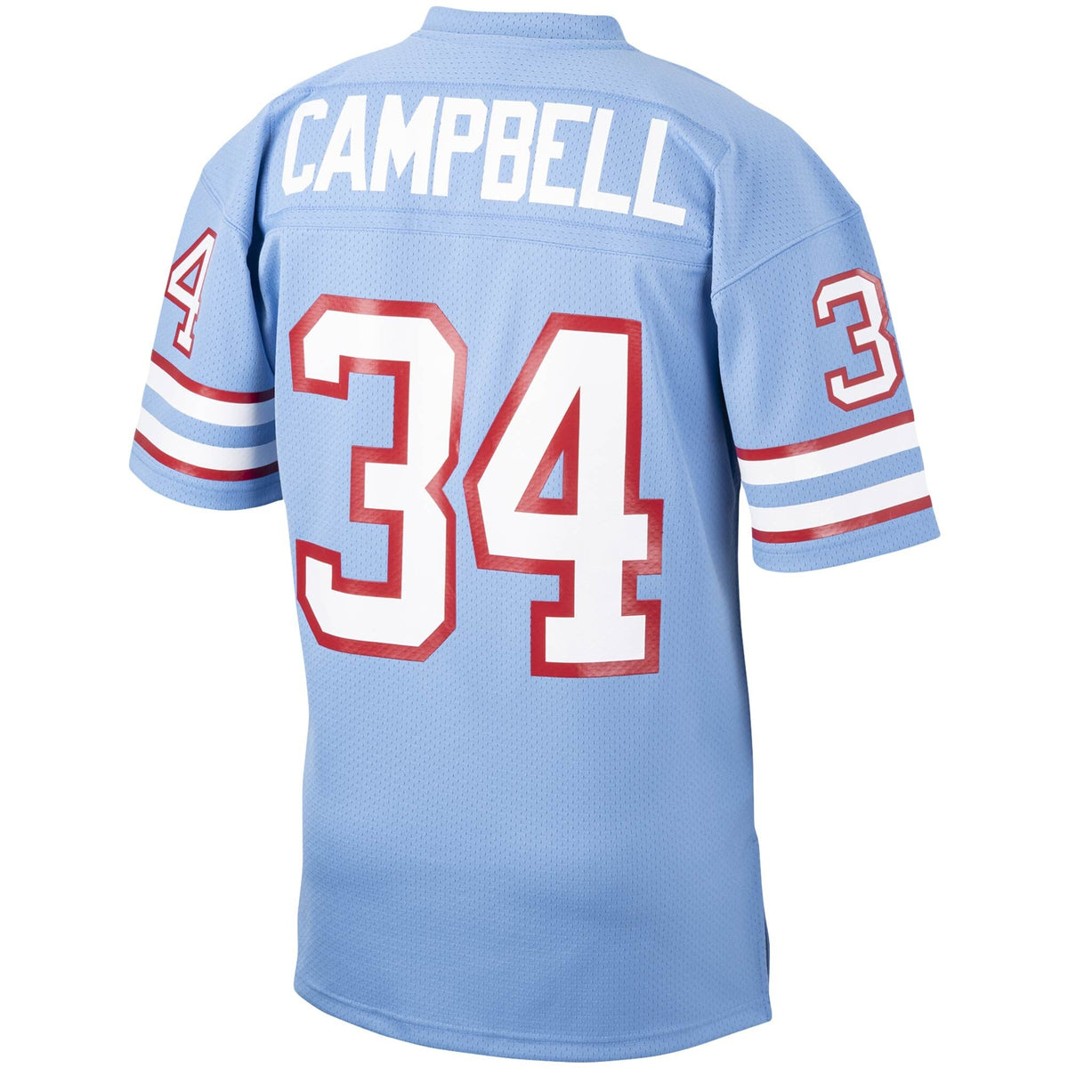 Houston Oilers 1980 Earl Campbell Light Blue Throwback Retired Player Football Jersey