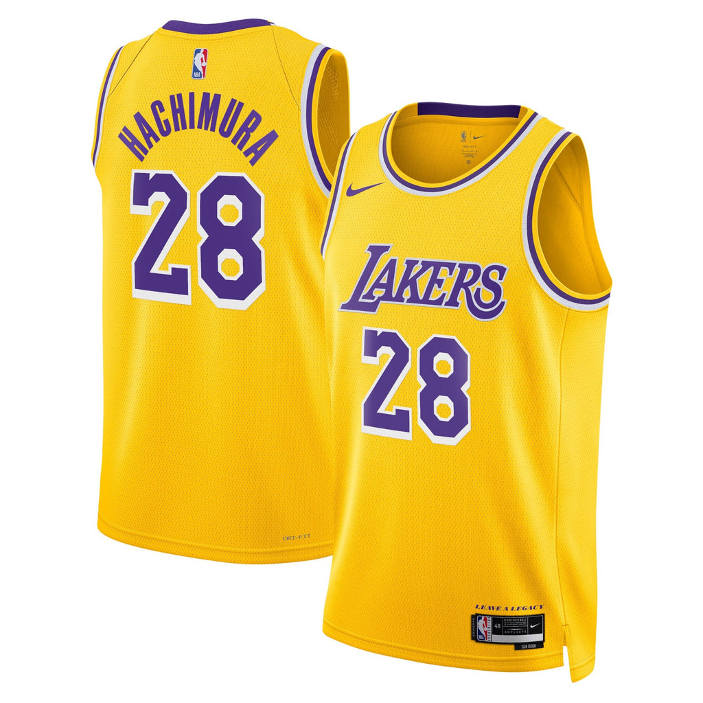 Los Angeles Lakers Icon Edition Swingman Jersey - Gold - Rui Hachimura