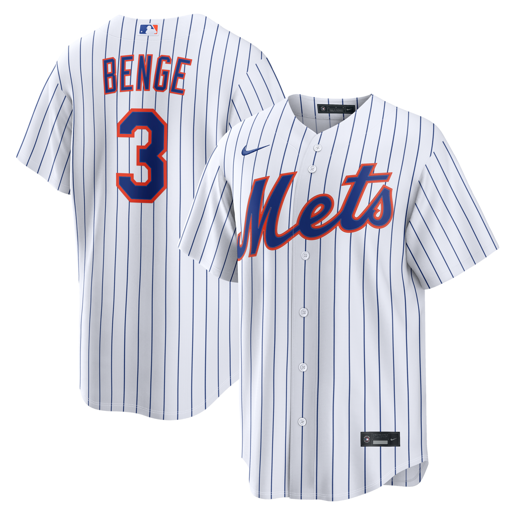 New York Mets Carson Benge White Home Replica Baseball Jersey
